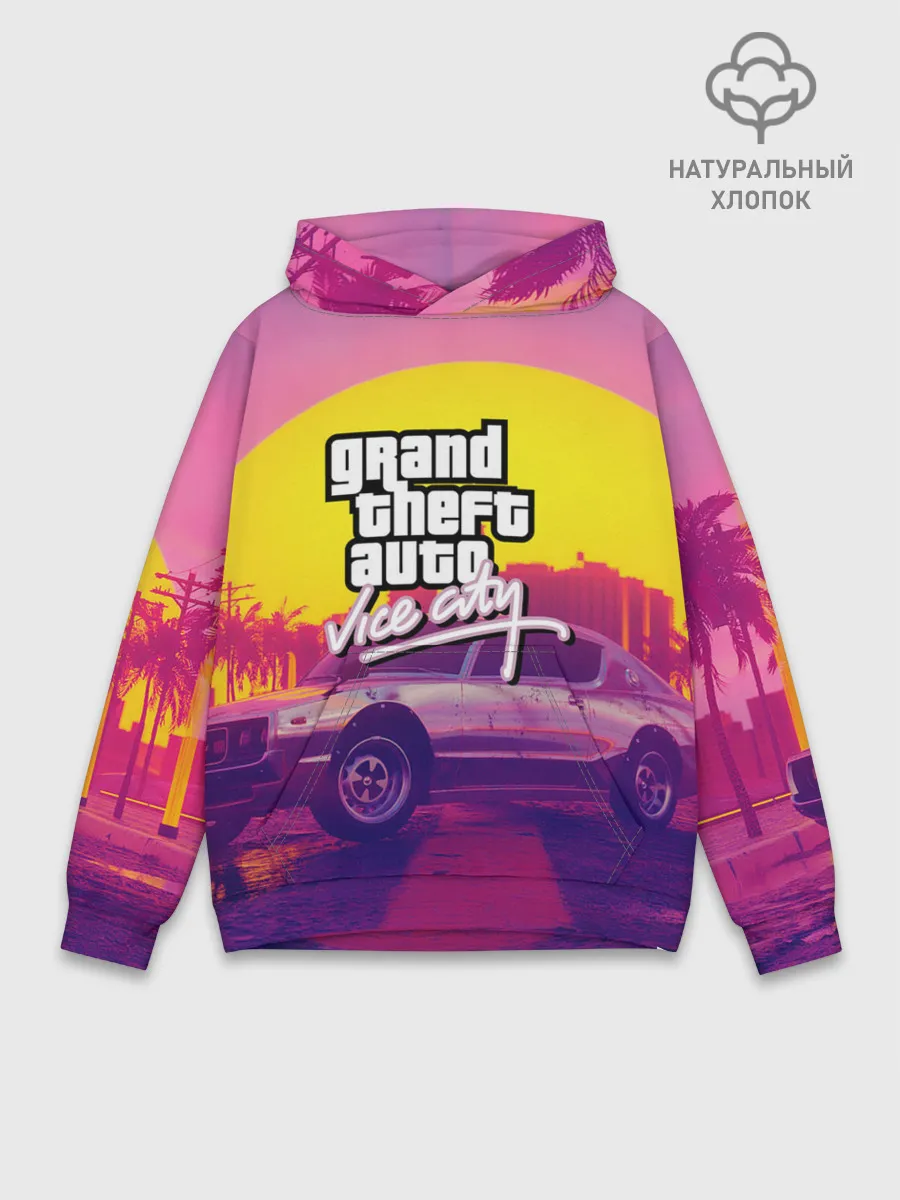 Худи мужской база хлопок / GTA Vice city