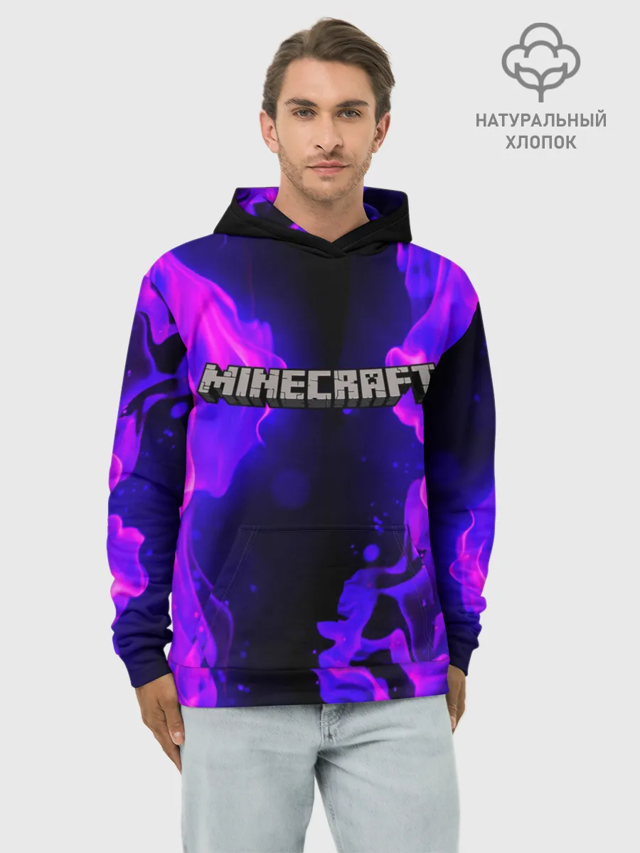 Худи мужской база хлопок / MINECRAFT
