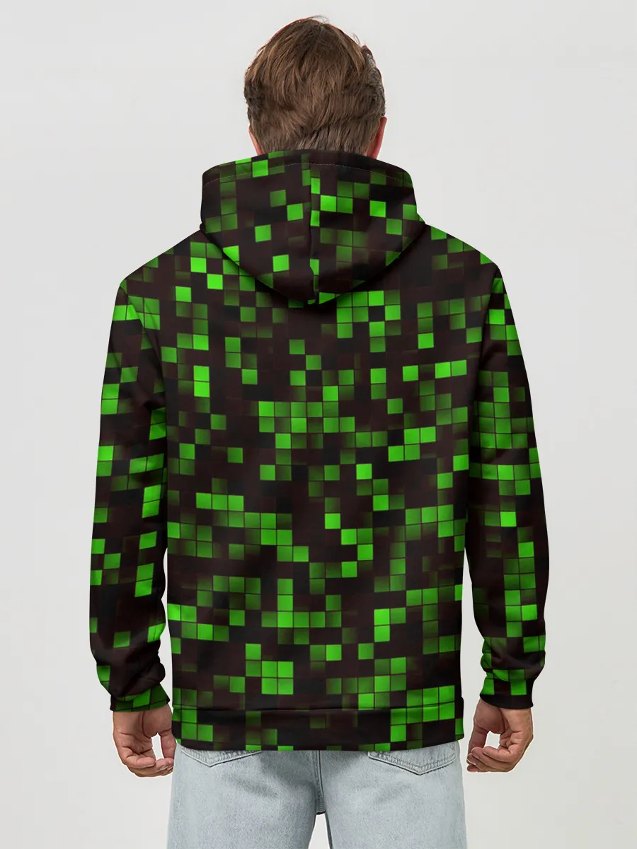 Худи мужской база хлопок / MINECRAFT CREEPER