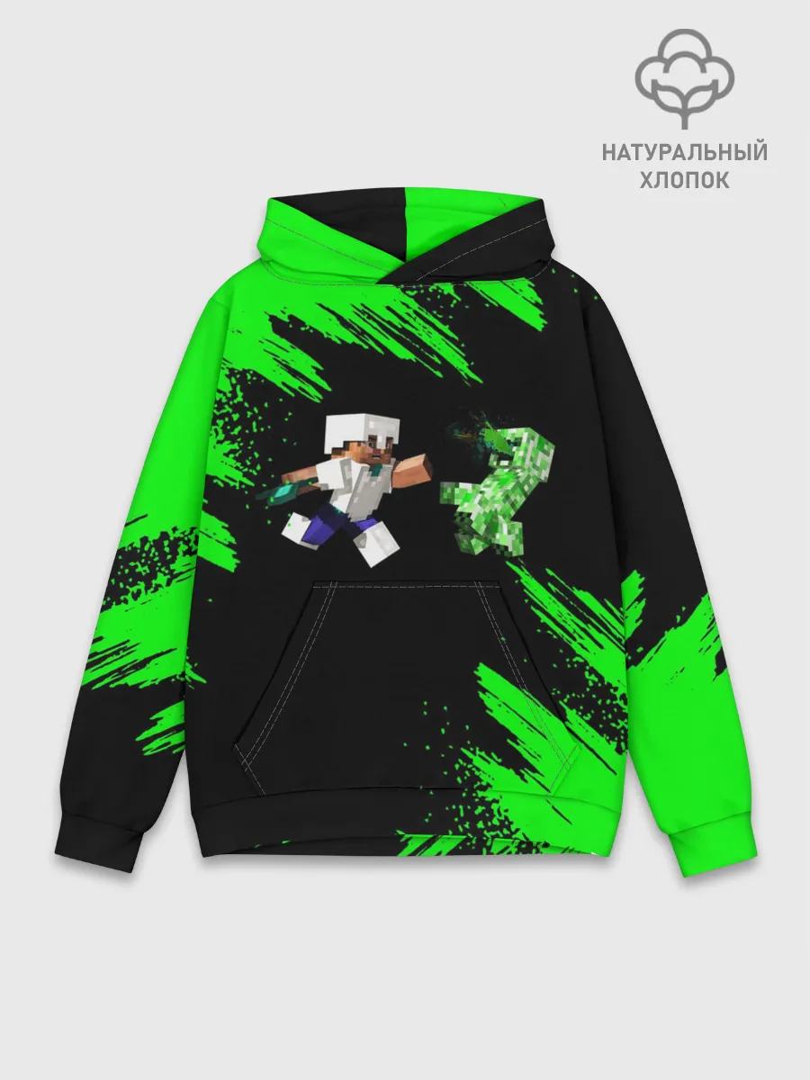Худи мужской база хлопок / MINECRAFT