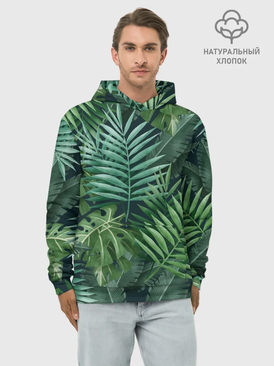 Худи мужской база хлопок / Тропики