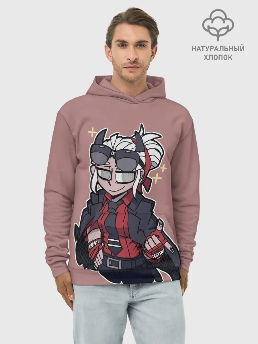 Худи мужской база хлопок / Helltaker.