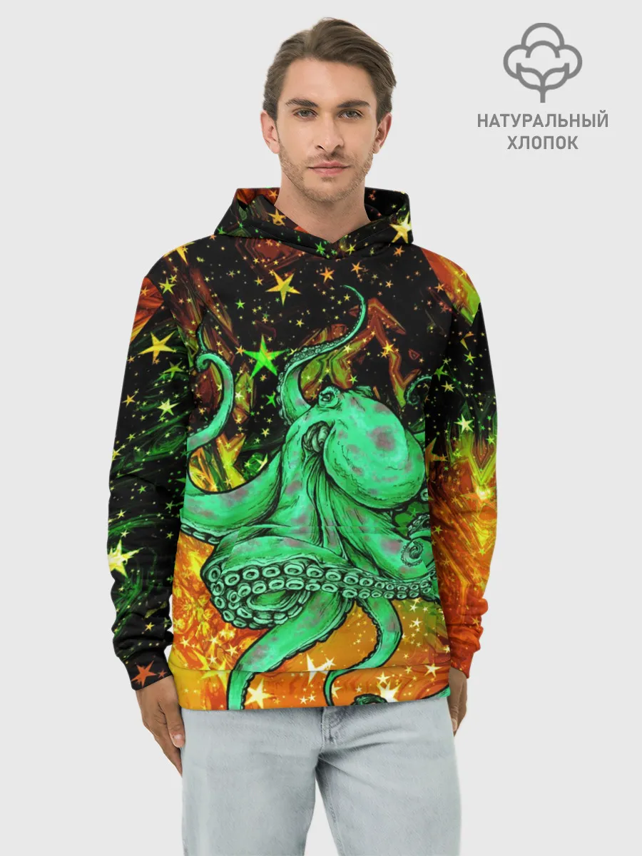 Худи мужской база хлопок / Cosmo Octopus