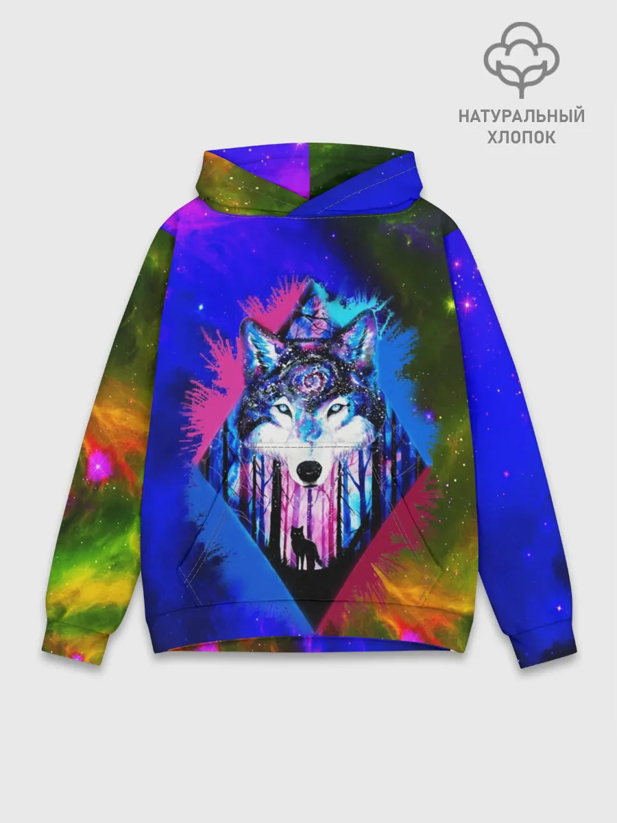 Худи мужской база хлопок / Cosmo Wolf