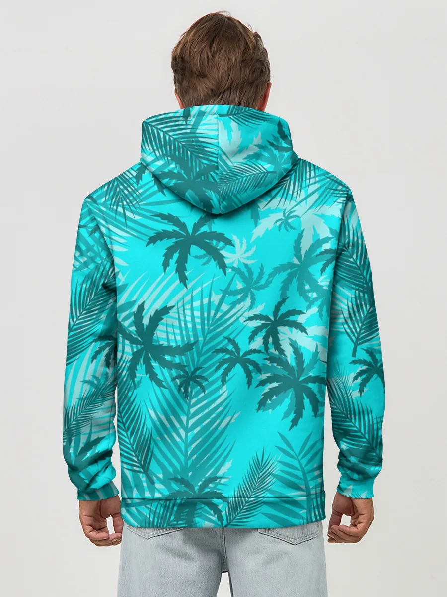 Худи мужской база хлопок / НЕОНОВЫЕ ПАЛЬМЫ