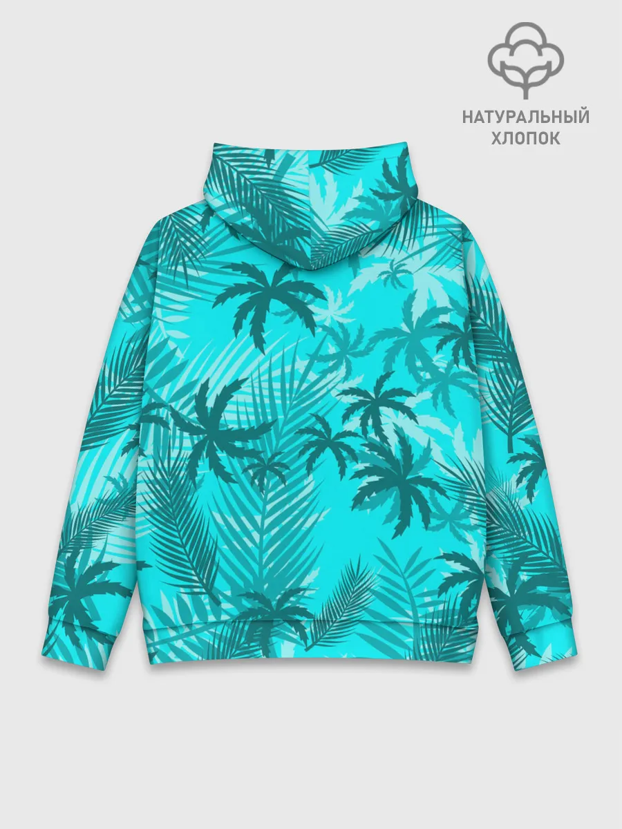 Худи мужской база хлопок / НЕОНОВЫЕ ПАЛЬМЫ