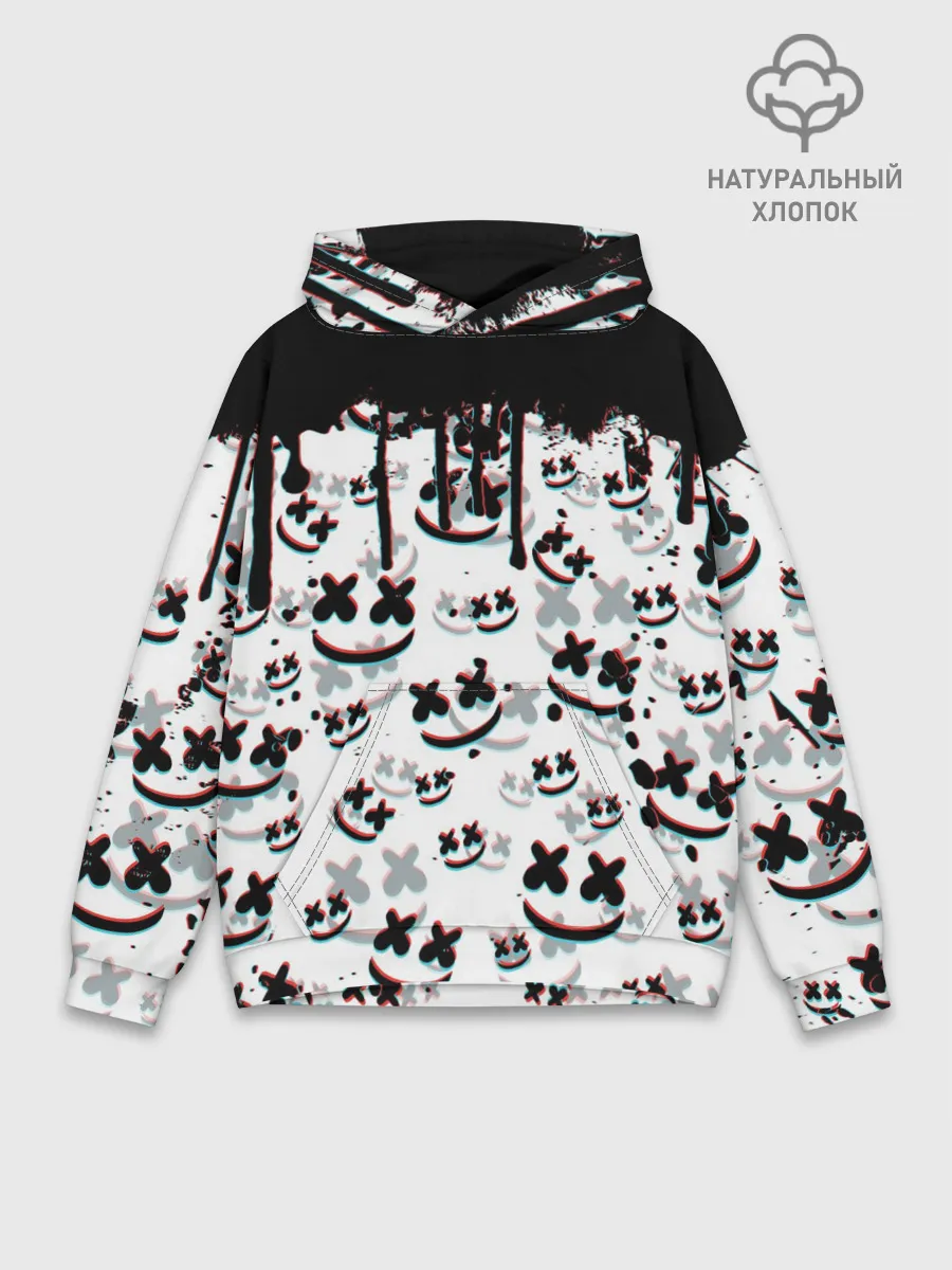 Худи мужской база хлопок / MARSHMELLO GLITCH
