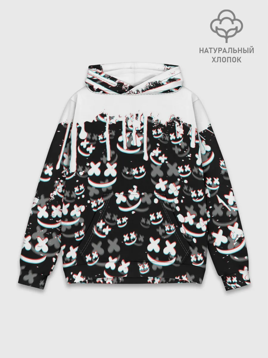 Худи мужской база хлопок / MARSHMELLO GLITCH