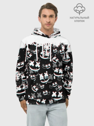 Худи мужской база хлопок / MARSHMELLO GLITCH