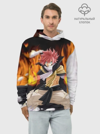 Худи мужской база хлопок / Fairy Tail воинственный Нацу