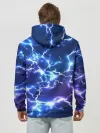 Худи мужской база хлопок / СВЕТЯЩИЕСЯ МОЛНИИ | NEON FLASH