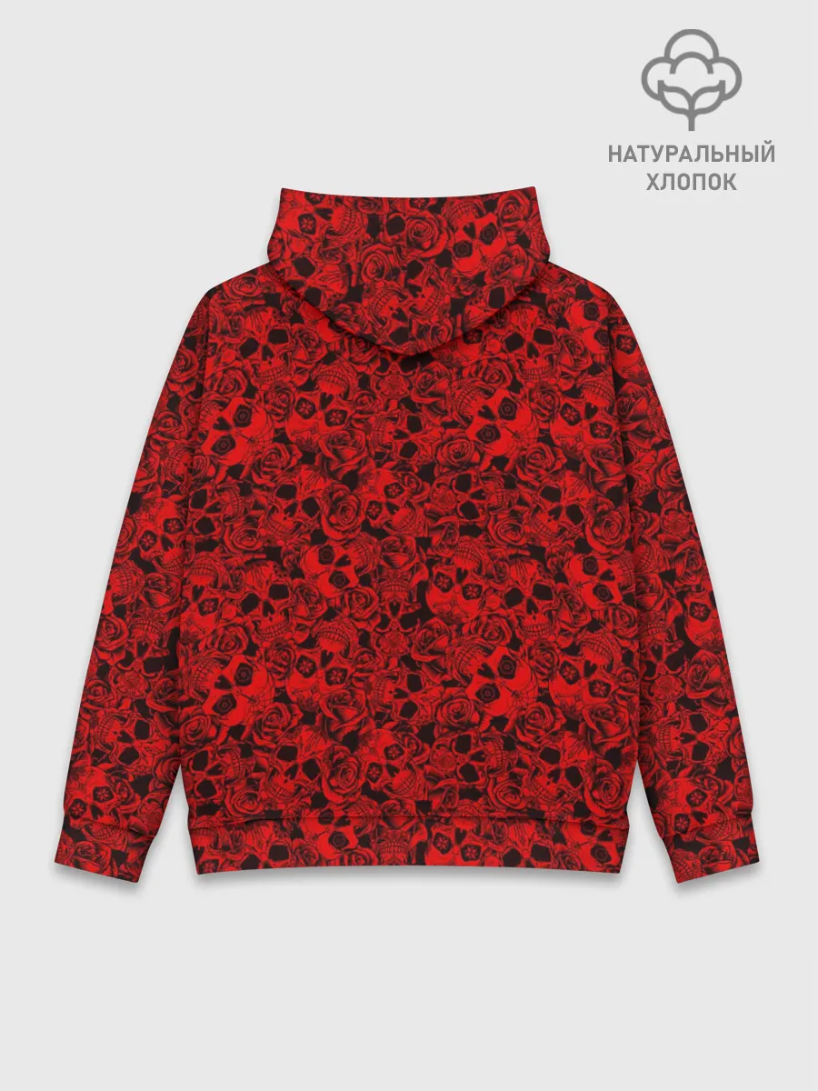 Худи мужской база хлопок / ЧЕРЕПА И РОЗЫ