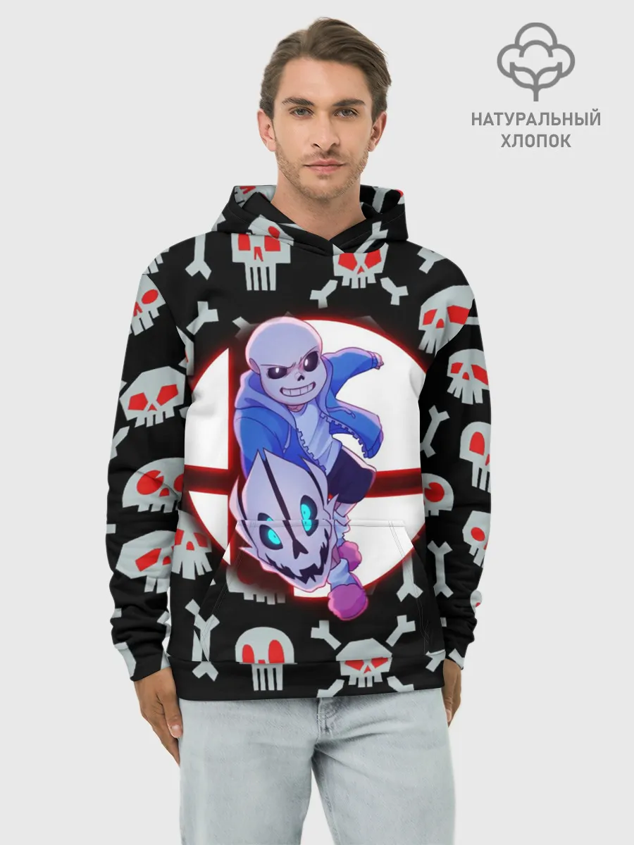 Худи мужской база хлопок / Sans | Неон