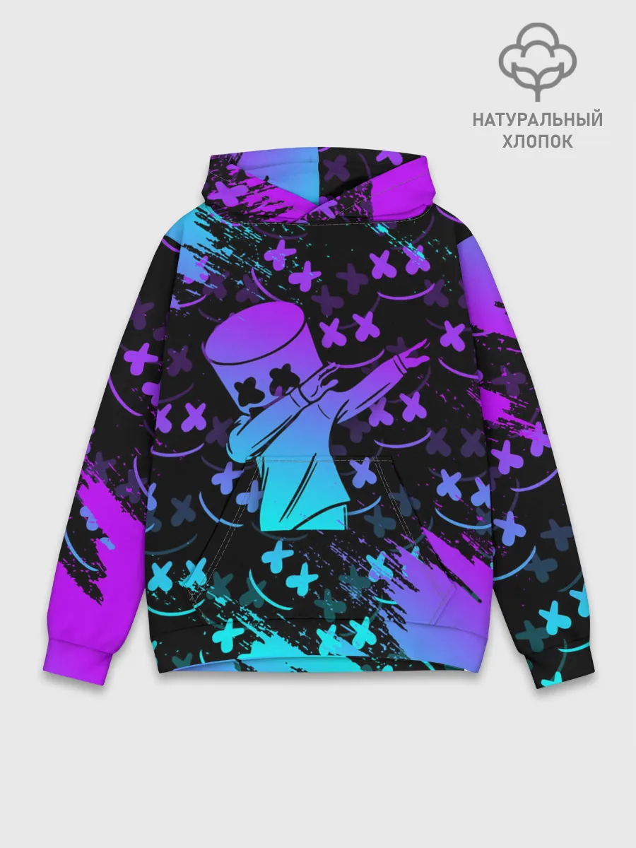 Худи мужской база хлопок / FORTNITE x MARSHMELLO