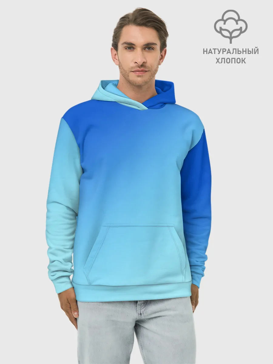 Худи мужской база хлопок / blue