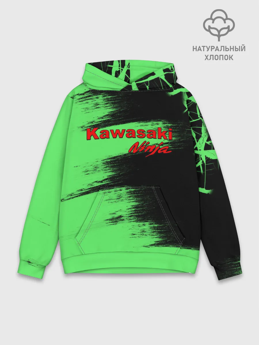 Худи мужской база хлопок / Kawasaki