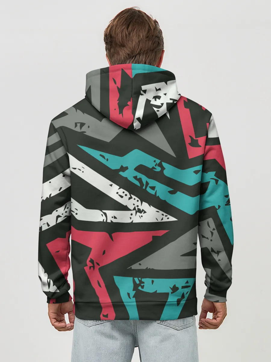 Худи мужской база хлопок / Geometric Abstraction