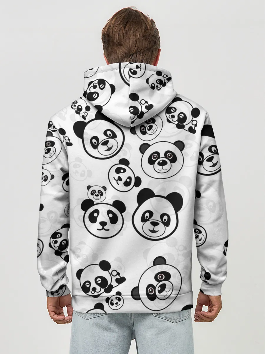 Худи мужской база хлопок / Панды