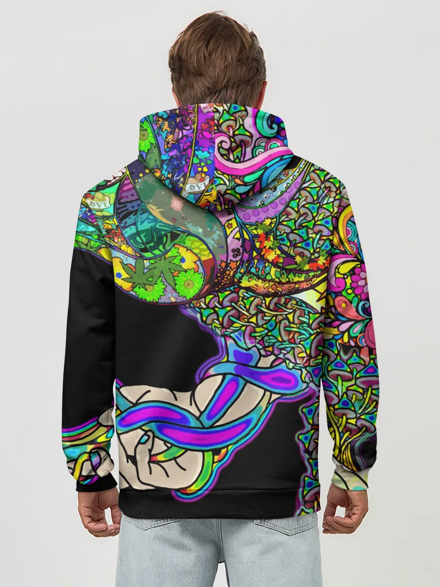 Худи мужской база хлопок / ПСИХОДЕЛИКА NEW