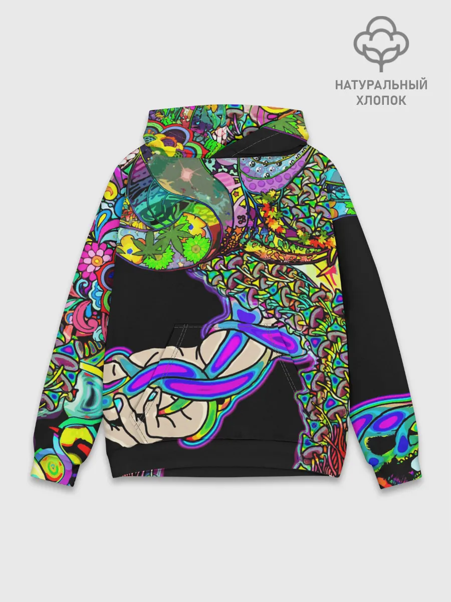 Худи мужской база хлопок / ПСИХОДЕЛИКА NEW