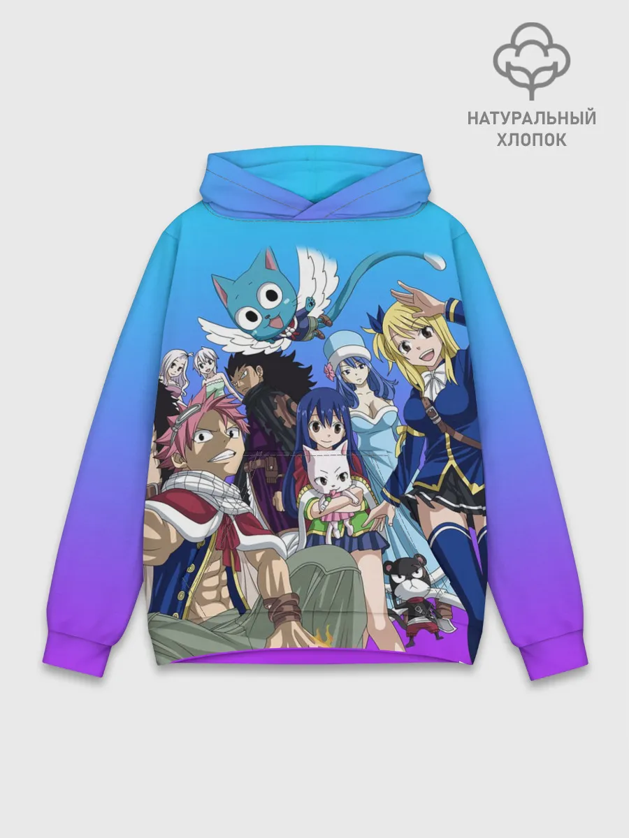 Худи мужской база хлопок / All heroes of Fairy Tail