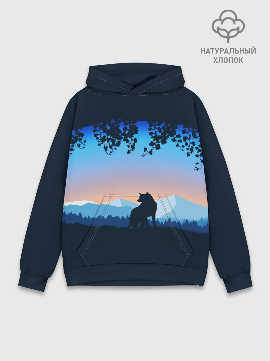 Худи мужской база хлопок / WOLF