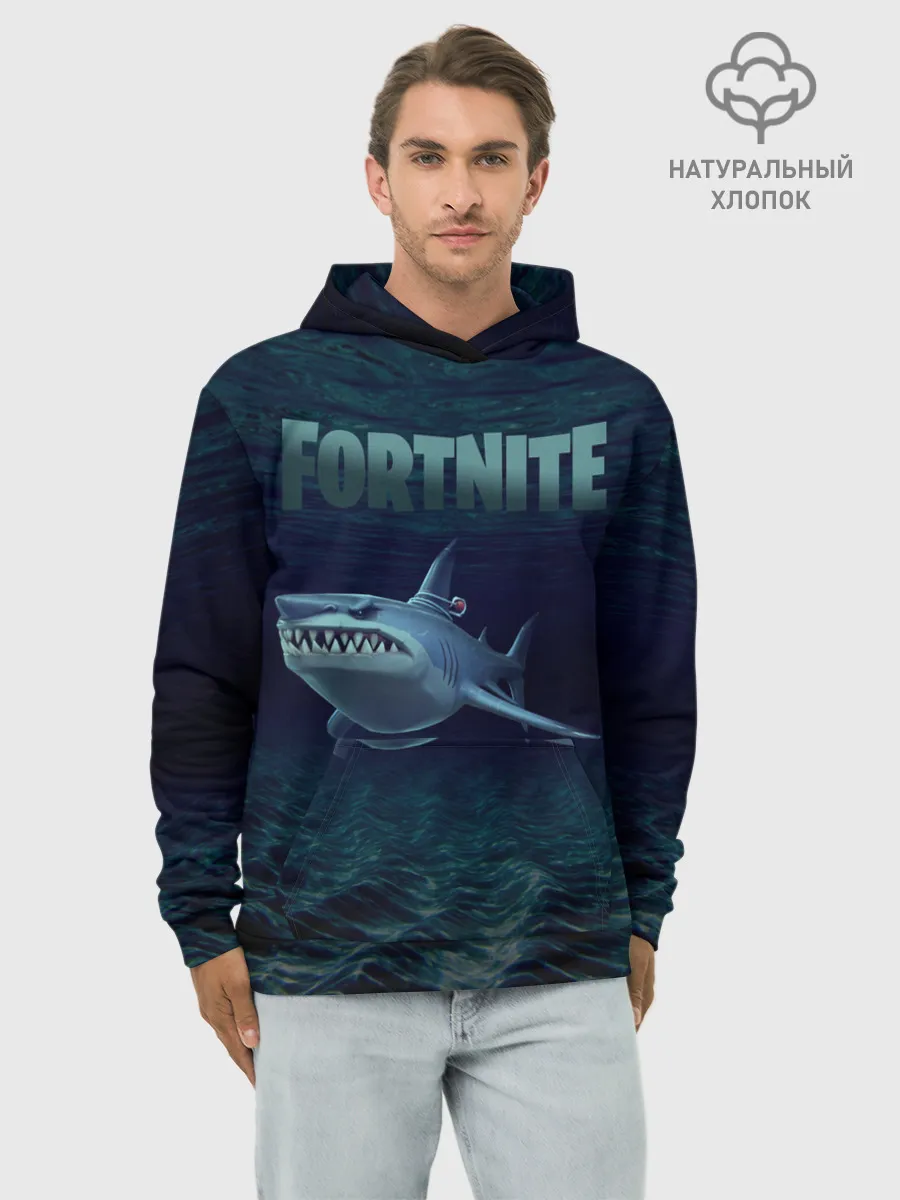 Худи мужской база хлопок / Loot Shark Fortnite