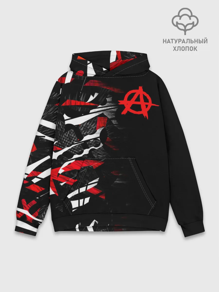 Худи мужской база хлопок / Анархия