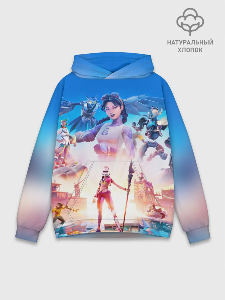 Худи мужской база хлопок / ФОРТНАЙТ 3 СЕЗОН