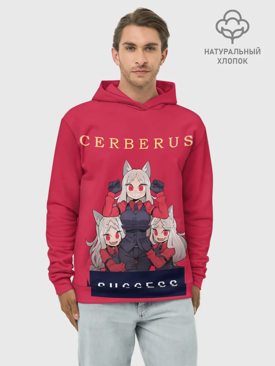 Худи мужской база хлопок / Helltaker: CERBERUS