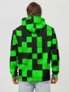 Худи мужской база хлопок / ЗЕЛЕНЫЕ КУБИКИ
