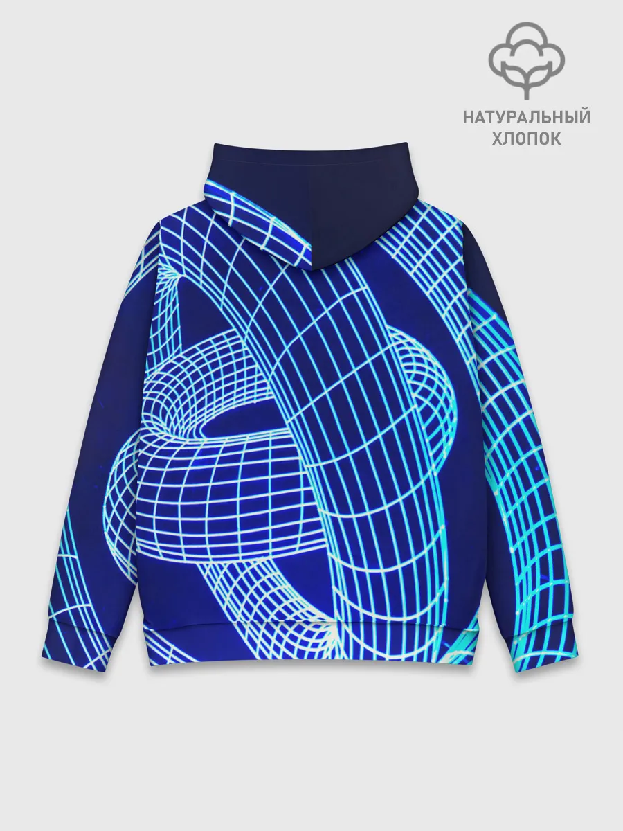 Худи мужской база хлопок / НЕОНОВАЯ СПИРАЛЬ