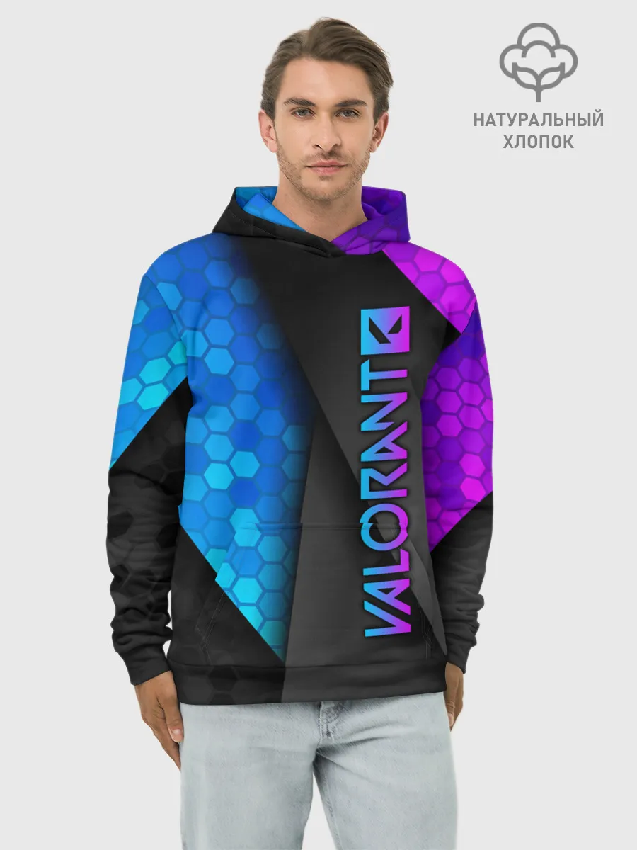 Худи мужской база хлопок / Valorant