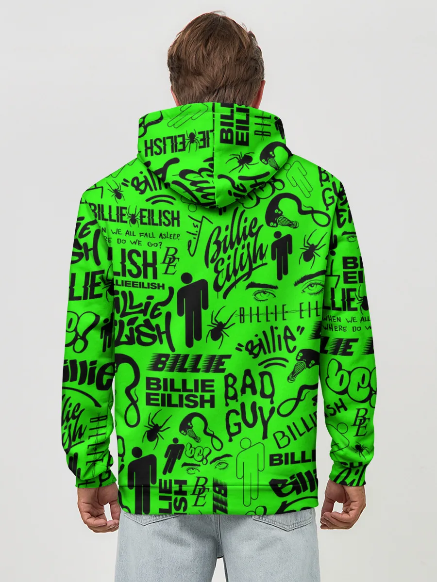 Худи мужской база хлопок / BILLIE EILISH | БИЛЛИ АЙЛИШ LOGOBOMBING