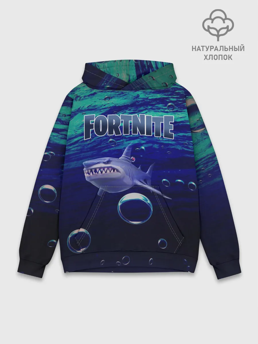 Худи мужской база хлопок / Loot Shark Fortnite