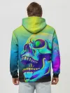 Худи мужской база хлопок / Neon skull