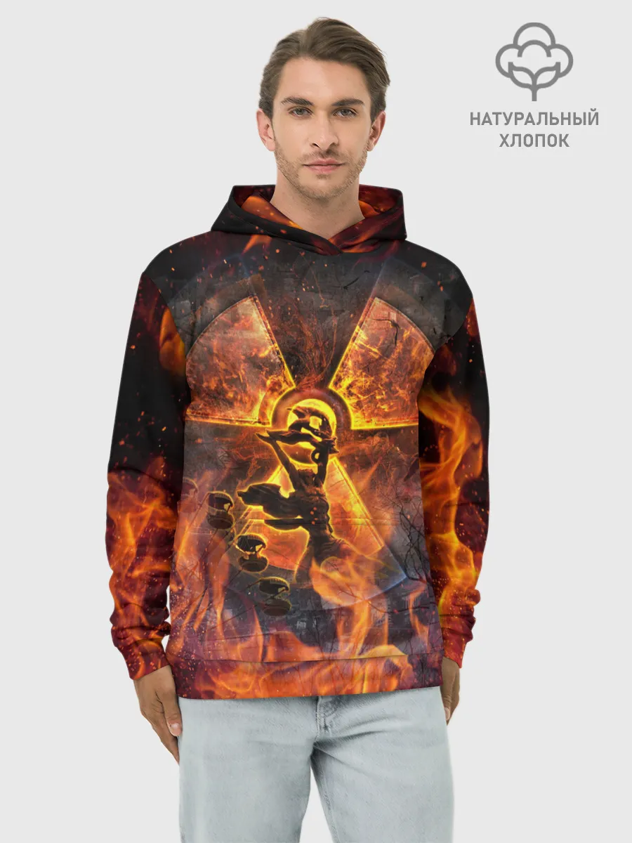 Худи мужской база хлопок / S.T.A.L.K.E.R. 2 КОЛЕСО ОБОЗРЕНИЯ,ПРИПЯТЬ