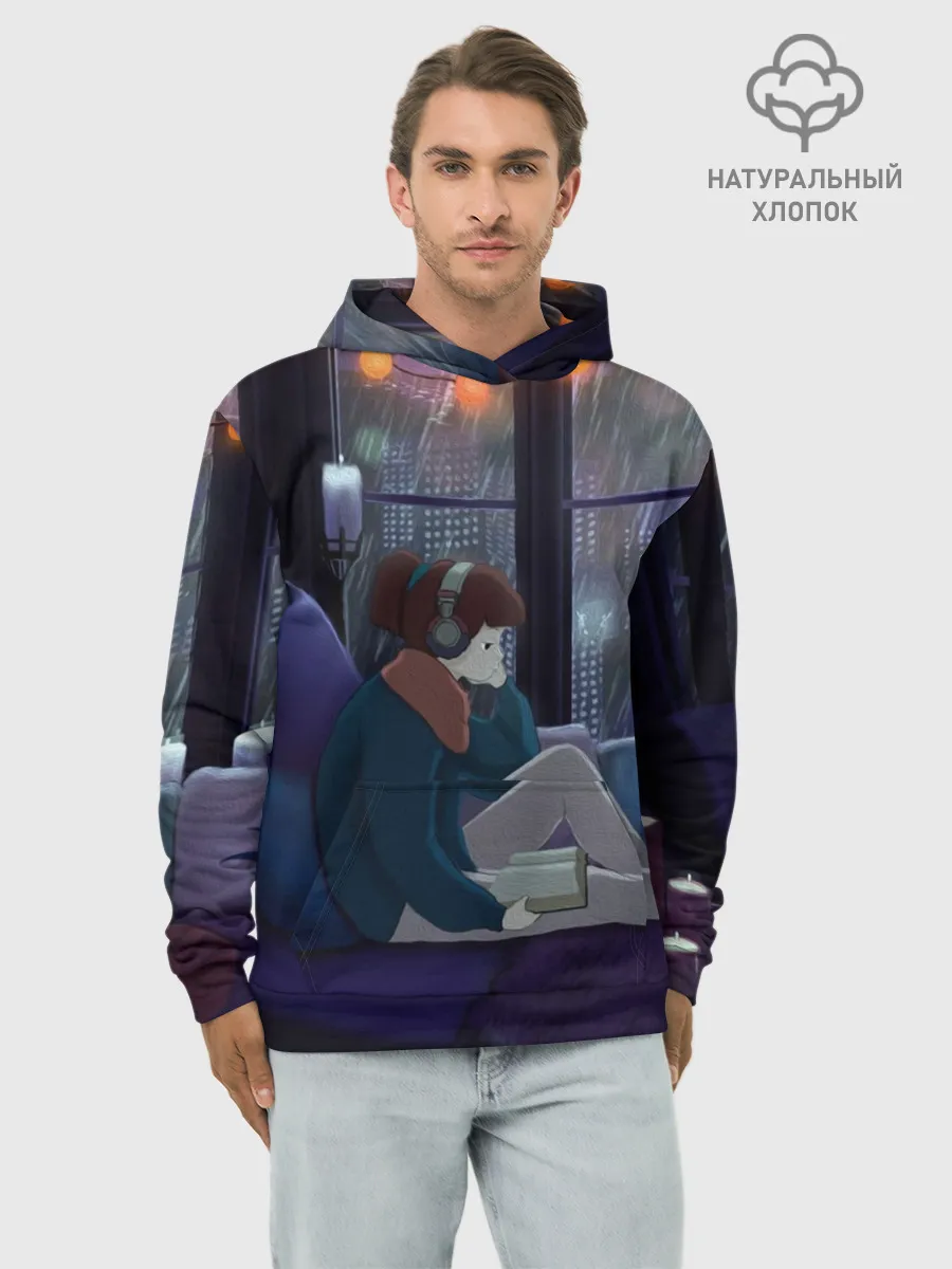 Худи мужской база хлопок / СИЖУ ДОМА