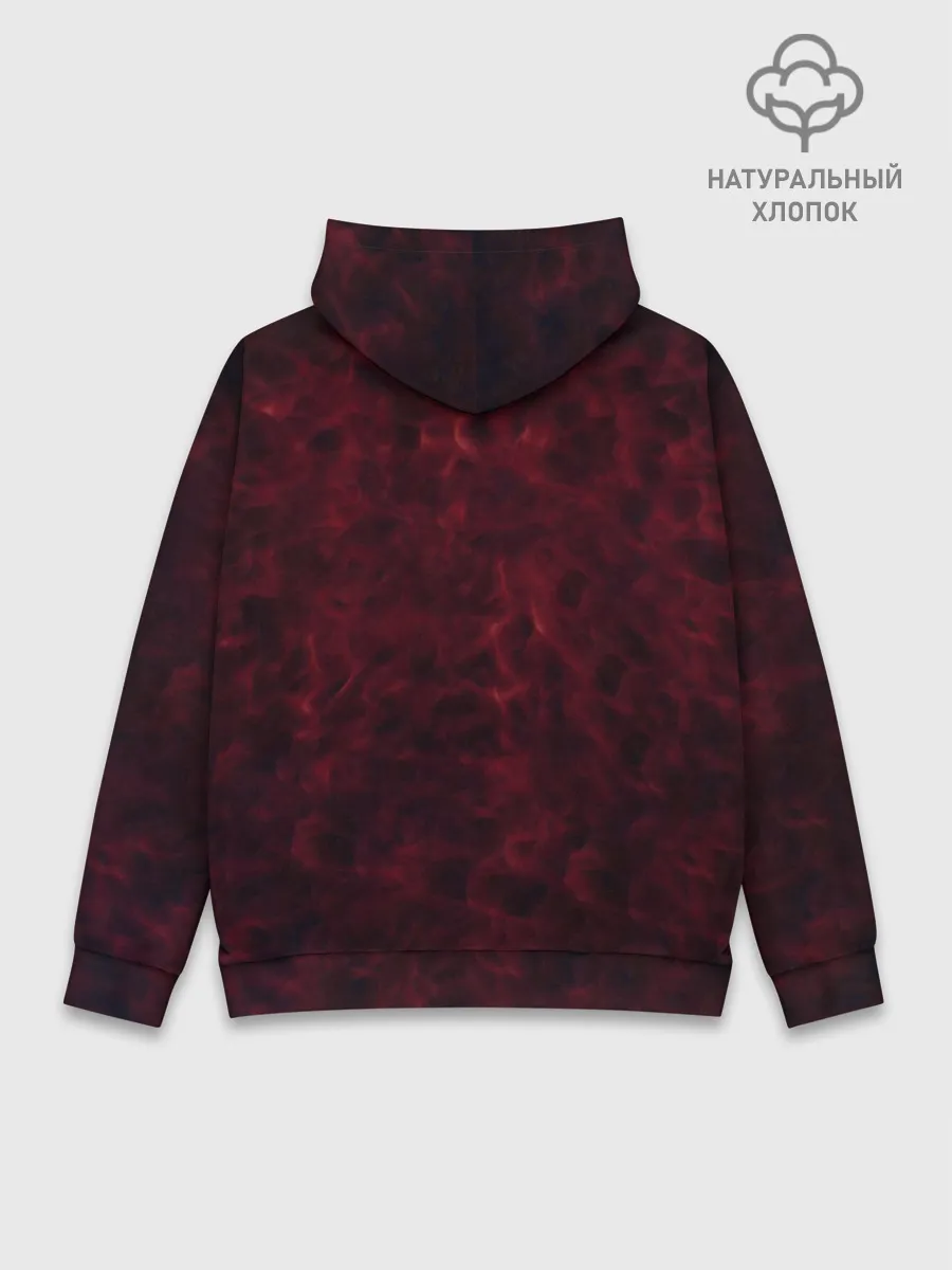 Худи мужской база хлопок / Ад Данте. Лого в огне