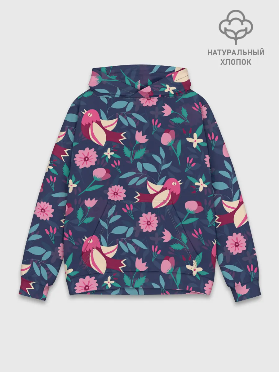 Худи мужской база хлопок / Арт джунгли