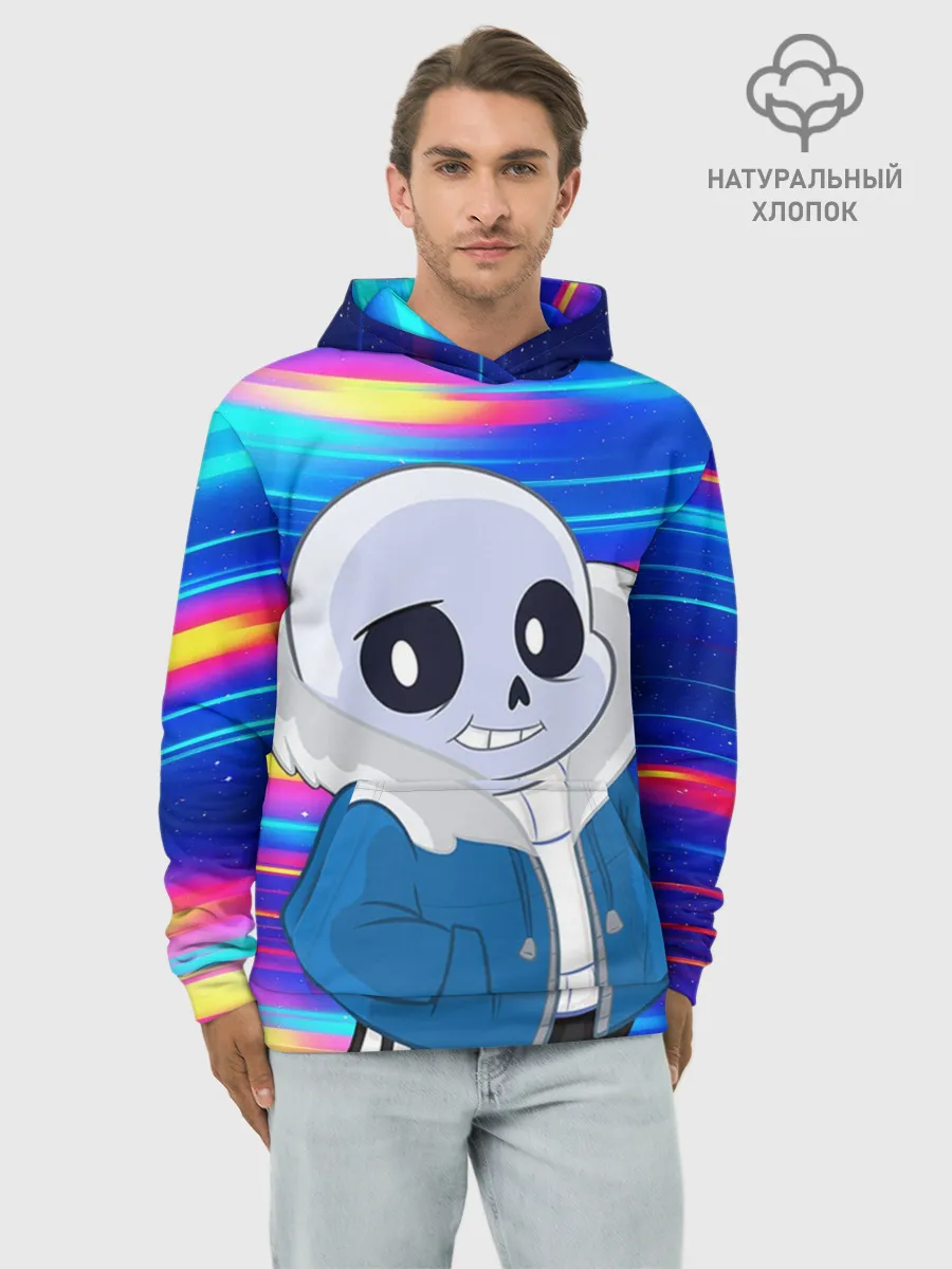 Худи мужской база хлопок / Sans undertale | Санс