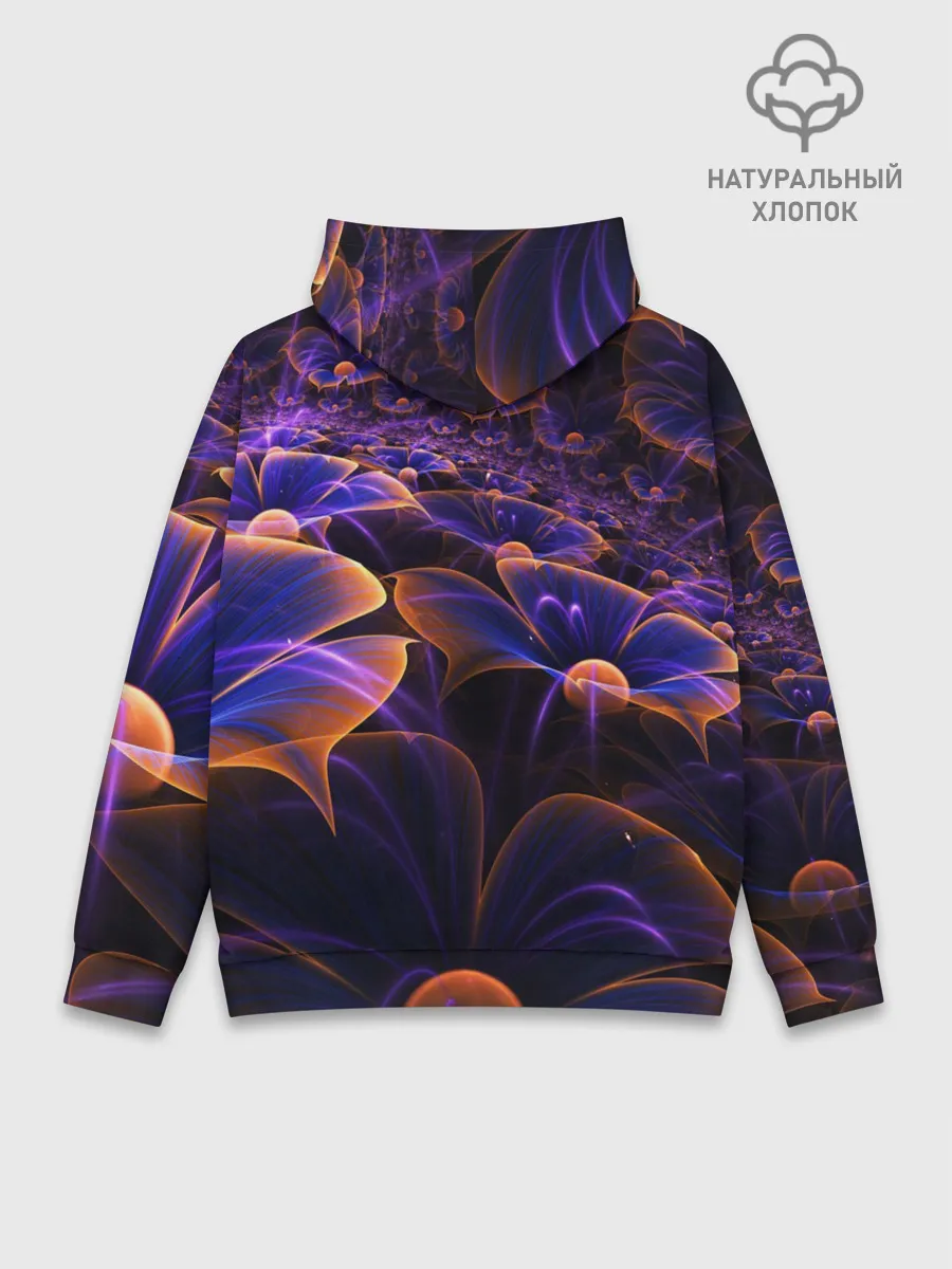 Худи мужской база хлопок / Цветки во тьме