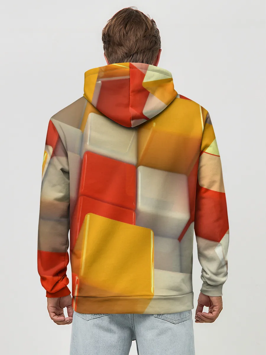 Худи мужской база хлопок / КУБЫ 3D