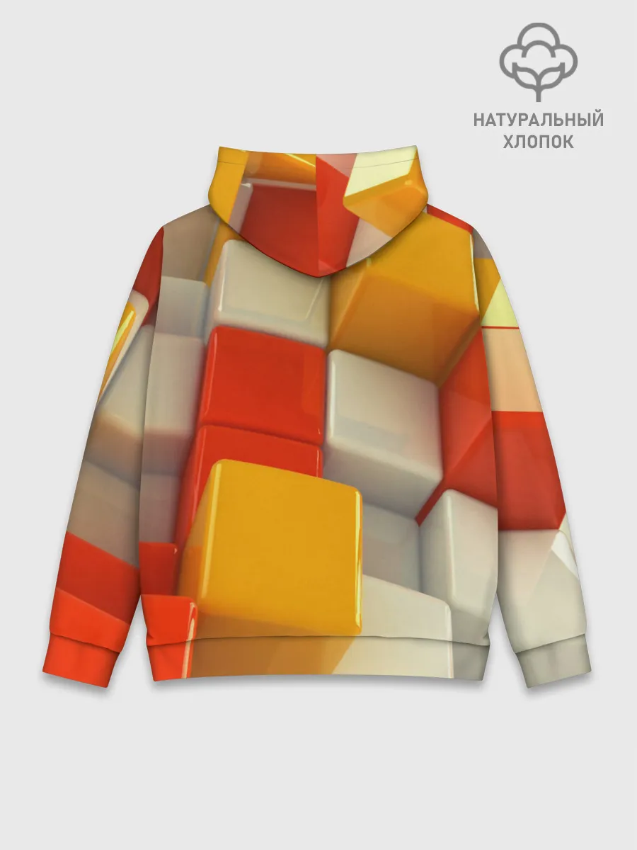Худи мужской база хлопок / КУБЫ 3D