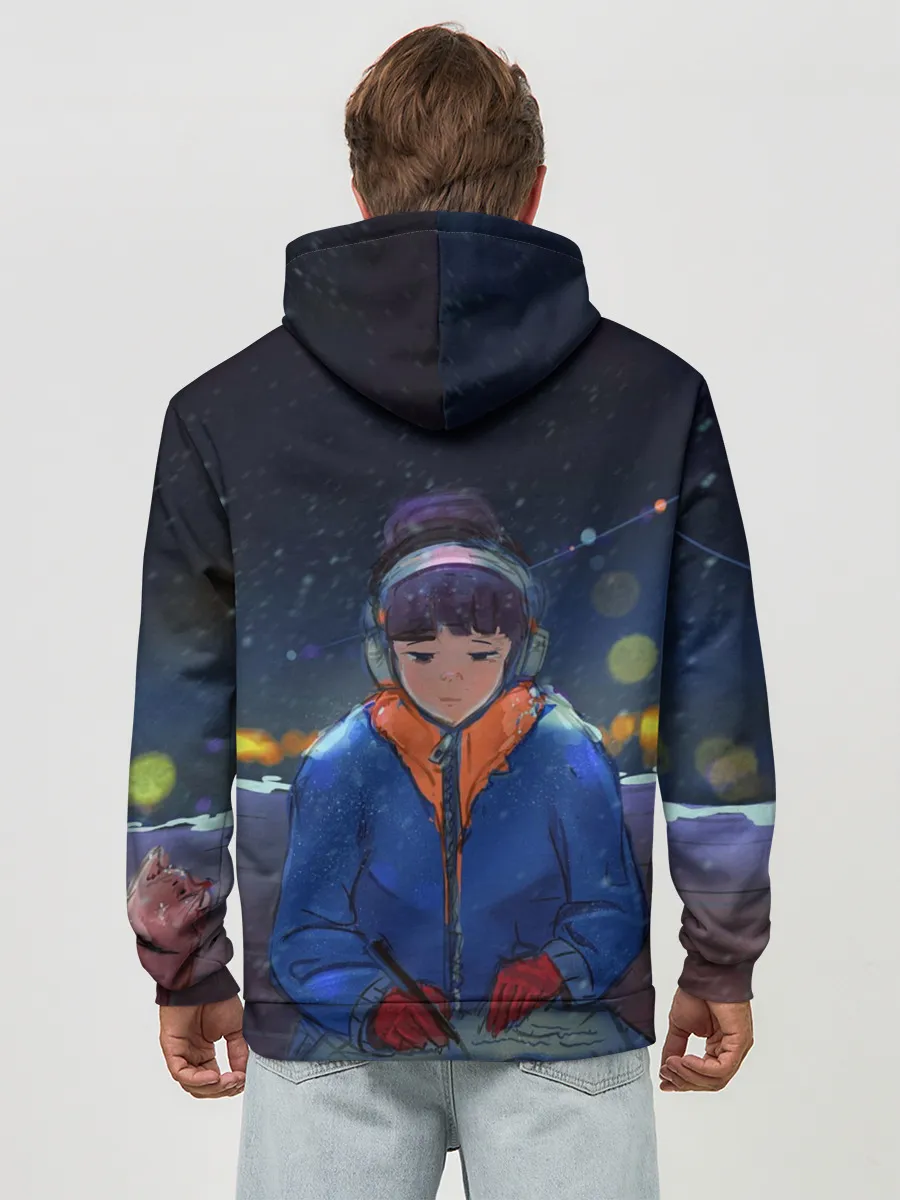 Худи мужской база хлопок / Зима