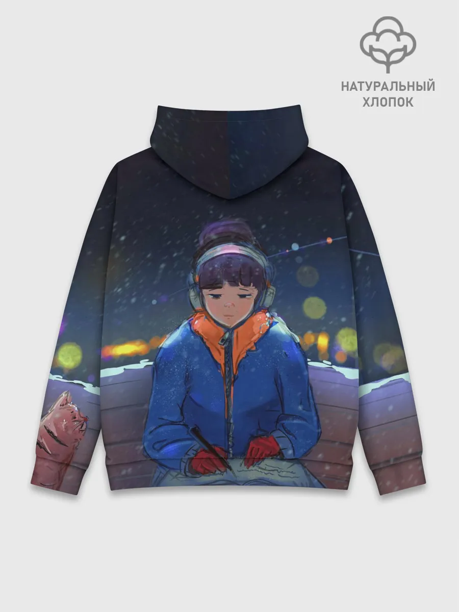 Худи мужской база хлопок / Зима