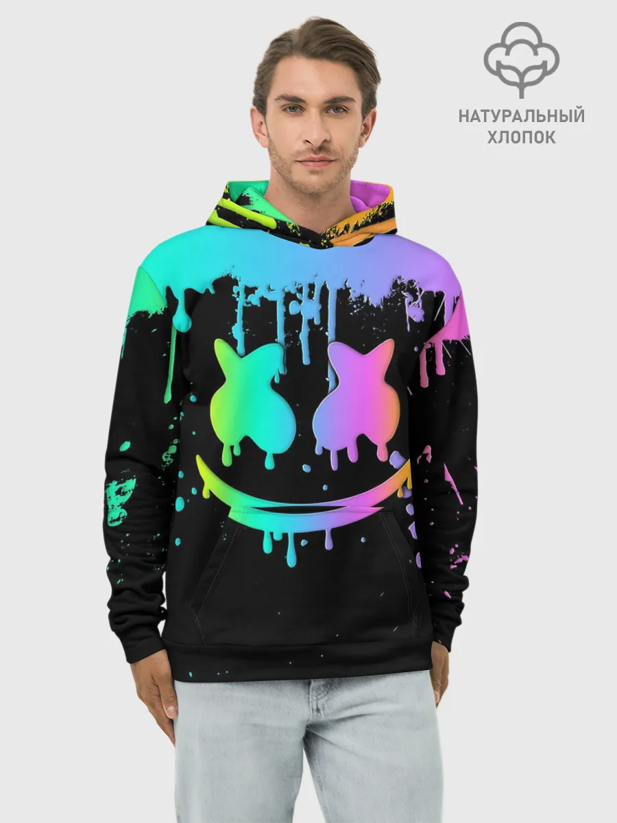 Худи мужской база хлопок / MARSHMELLO