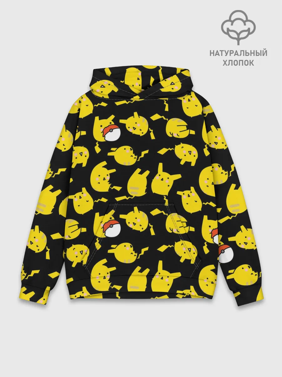 Худи мужской база хлопок / Пикачу