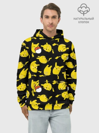 Худи мужской база хлопок / Пикачу