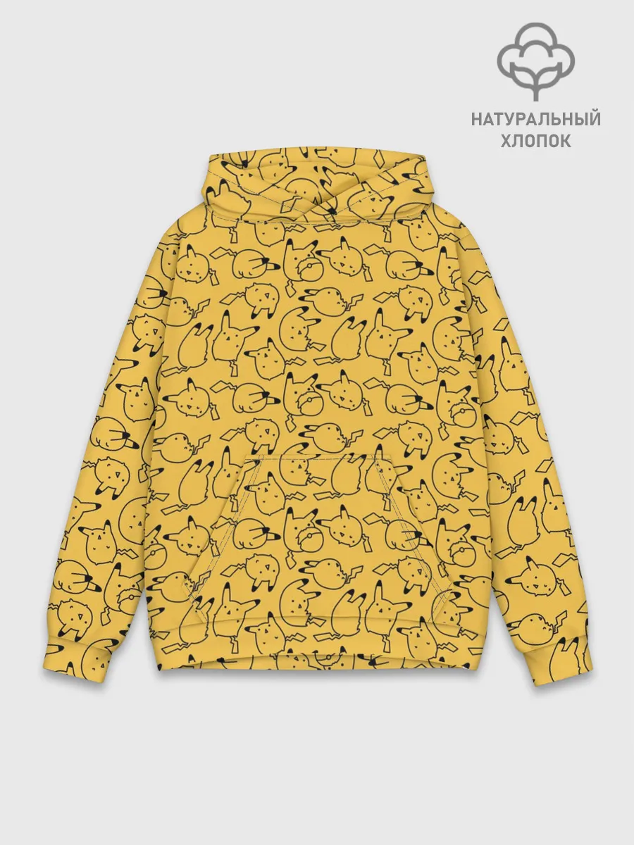 Худи мужской база хлопок / Покемон Пикачу